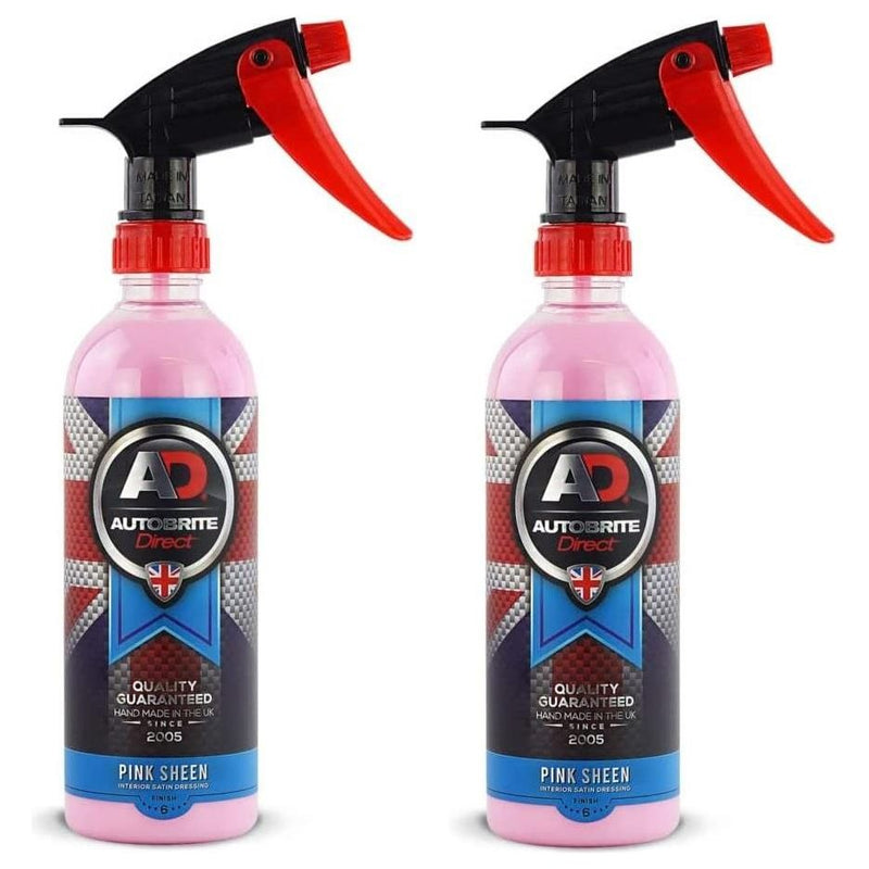 2x AUTOBRITE DIRECT Pink Sheen - Interior Satin Dressing 500ml Autobrite Direct  - Dynamic Drive