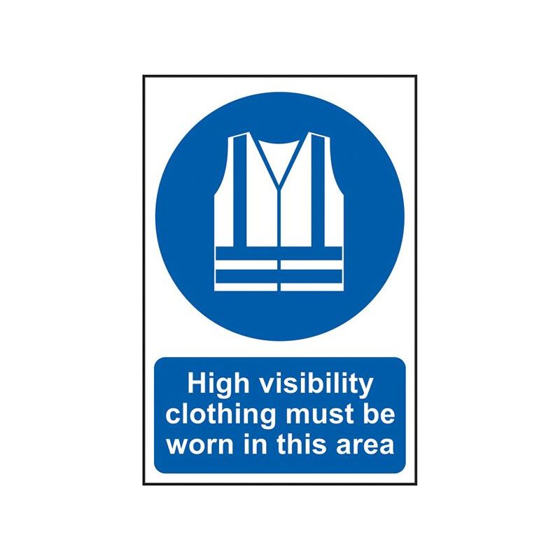 Scan High Visibility Jackets Must Be Worn In This Area - PVC Sign 200 x 300mm Scan - Dynamic Drive