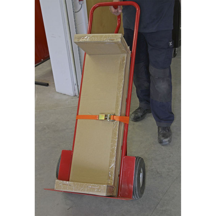 Sealey Self-Securing Ratchet Tie Down 25mm x 4.5m 500kg Breaking Strength Pair Sealey - Dynamic Drive