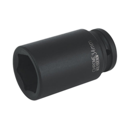 Sealey Impact Socket 34mm Deep 3/4"Sq Drive IS3434D Sealey - Dynamic Drive