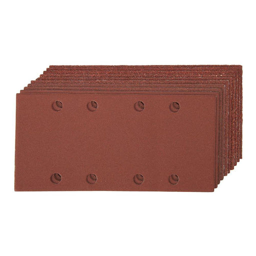 Silverline Hook & Loop 1/3 Sheets Punched 10pce 2 x 60, 3 x 80, 120, 2 x 240G Silverline - Dynamic Drive