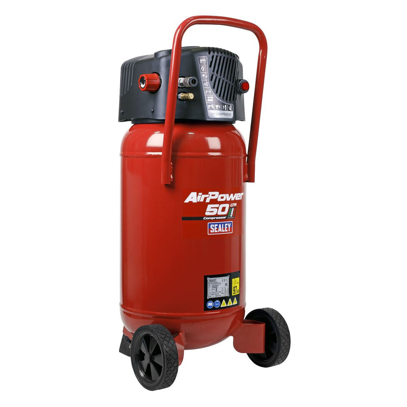 Sealey Compressor 50L Belt Drive 2hp Oil-Free SAC05020 Sealey - Dynamic Drive