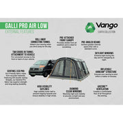 Vango Galli Pro Air Low Drive Away Awning (180 - 210cm) Campervan Vango - Dynamic Drive