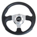 340mm Black Leather Steering Wheel + Boss fits Fiat Uno Turbo ie Uno Sx Td 89>96 Mountney Classic  - Dynamic Drive