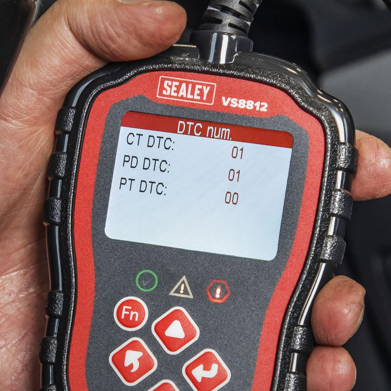 Sealey EOBD OBDII Code Reader Live Data Colour Screen MIL Light Reset Sealey  - Dynamic Drive