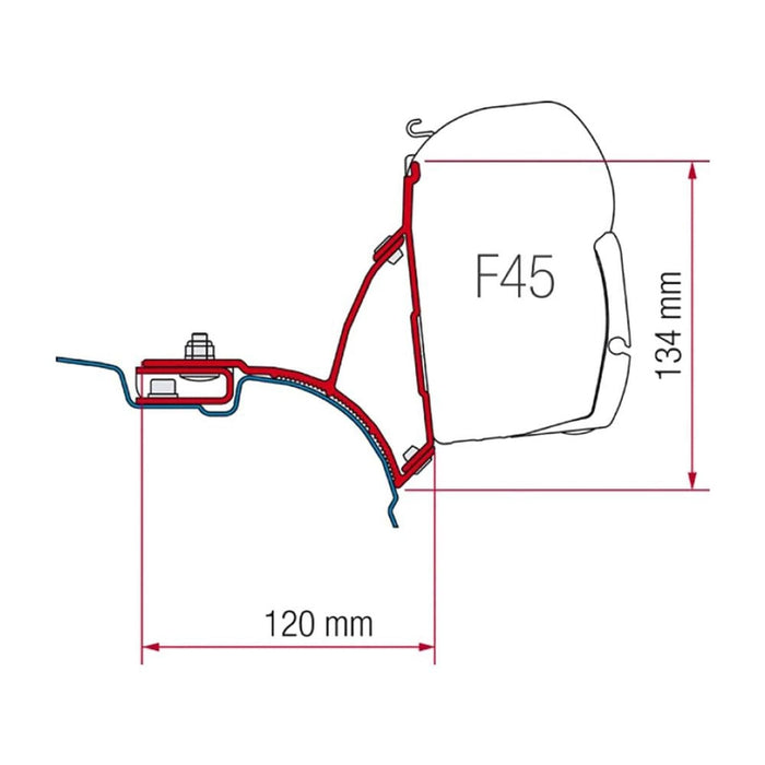 Fiamma F45S Awning, Fixing Bracket, Bike Carrier Bundle for VW T6 SWB Vans Fiamma - Dynamic Drive