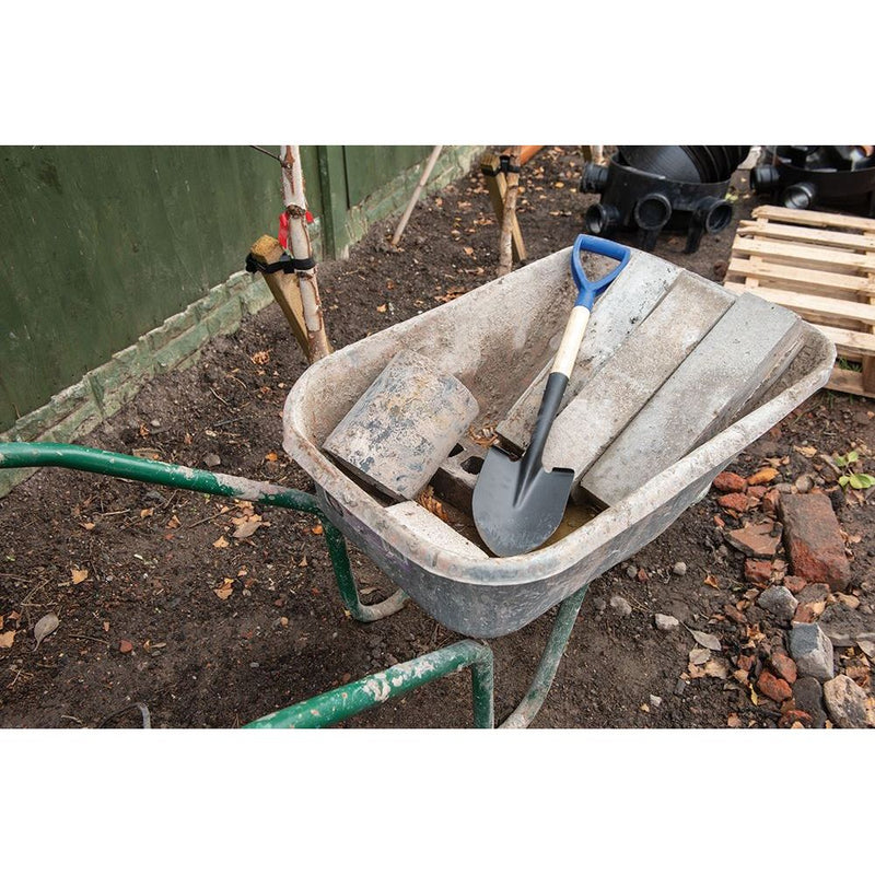 Silverline Wooden Round Head Micro Shovel 700mm Silverline - Dynamic Drive