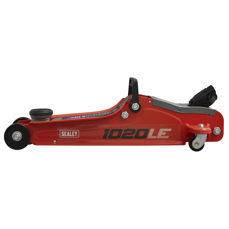 Sealey Low Profile Short Chassis Trolley Jack 2 Tonne - Red 1020LE Sealey - Dynamic Drive
