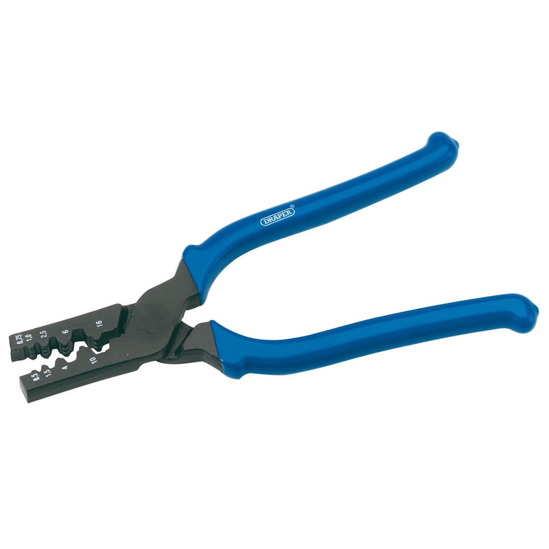 Draper 9 Way Crimping Plier Ferrule Cable Wire Crimping Tool, 190Mm 62226 Draper - Dynamic Drive