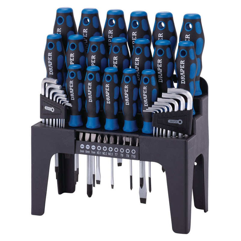 Draper Soft Grip Screwdriver, Hex. Key and Bit Set (44 Piece) 81294 Draper - Dynamic Drive