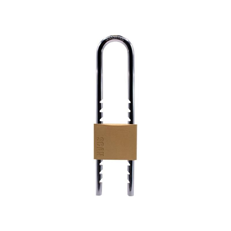 Scan Brass Padlock 50mm Sliding Shackle Scan - Dynamic Drive