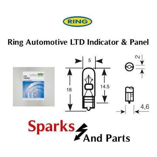Ring Automotive RW297 12V 2.2W W2.1X9.5D Capless Indicator & Panel Ring  - Dynamic Drive