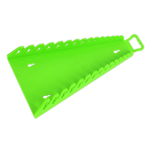 Sealey Premier High Visibility Green Reverse Spanner Rack 15 Capacity Toolbox Sealey  - Dynamic Drive