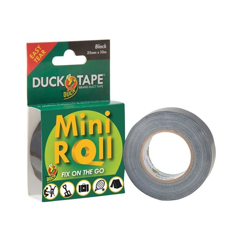 Shurtape Duck Tape® Mini Roll 25mm x 10m Black Shurtape - Dynamic Drive