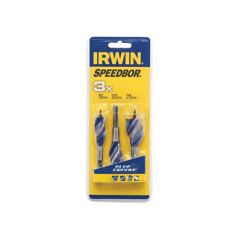 Irwin® Blue Groove 6X Stubby Wood Bit Set, 3 Piece IRWIN® - Dynamic Drive