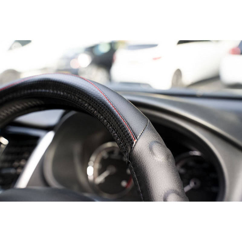 Universal Fit Steering Wheel Cover Soft Faux Leather Sakura  - Dynamic Drive