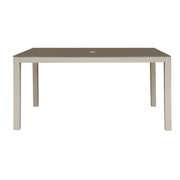 Dellonda Aluminium Garden Dining Table with Tempered Glass & Parasol Hole Dellonda - Dynamic Drive