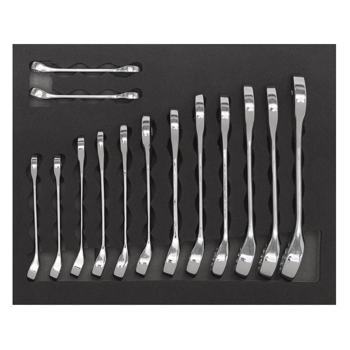 Sealey Combination Spanner Set 14pc Stubby S01232 Sealey - Dynamic Drive