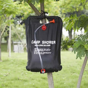 2 x 20L Solar Power Shower Bag Outdoor Solar Heating Camping Hiking Shower Water Bag Camp Active  - Dynamic Drive