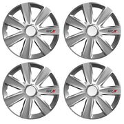 16" Inch GTX Carbon Grey Multi-Spoke Wheel Trim Hub Cap Covers Protectors Versaco  - Dynamic Drive