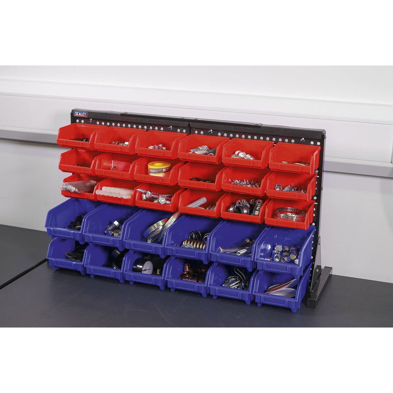 Sealey Bin Storage System Bench Mounting 30 Bins TPS1218 Sealey - Dynamic Drive
