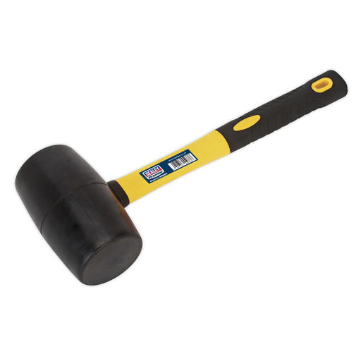 Sealey Rubber Mallet 2lb Fibreglass Shaft RMB200 Sealey  - Dynamic Drive