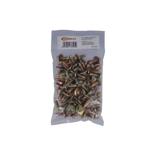 Connect Black Hex-Head Body Screw with Washer - for Ford 50pc 36425 Tool Connection - Dynamic Drive