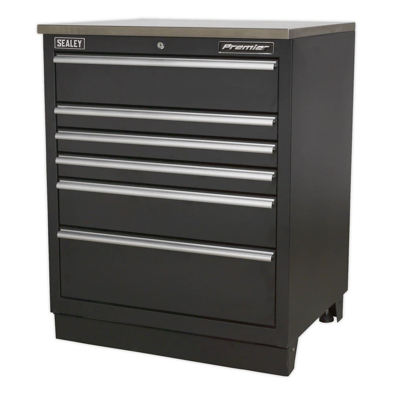 Sealey Modular Floor Cabinet 6 Drawer 775mm Heavy-Duty APMS03 Sealey - Dynamic Drive