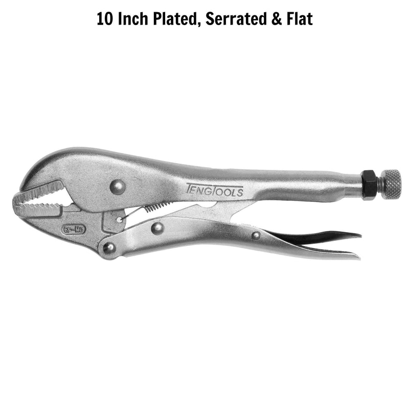 Teng Tools Flat Jaw Power Grip Plier 250mm Teng Tools - Dynamic Drive