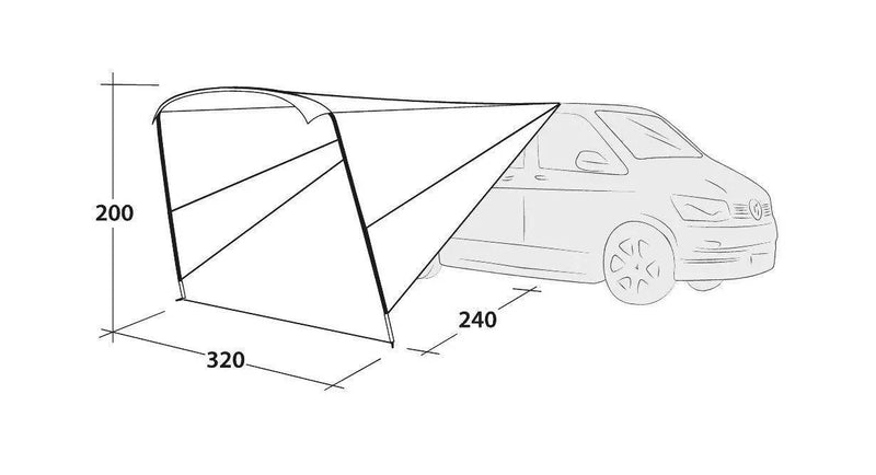 Outwell Vehicle Touring Canopy Shelter - For Motorhomes, Campervans & Caravans Outwell - Dynamic Drive