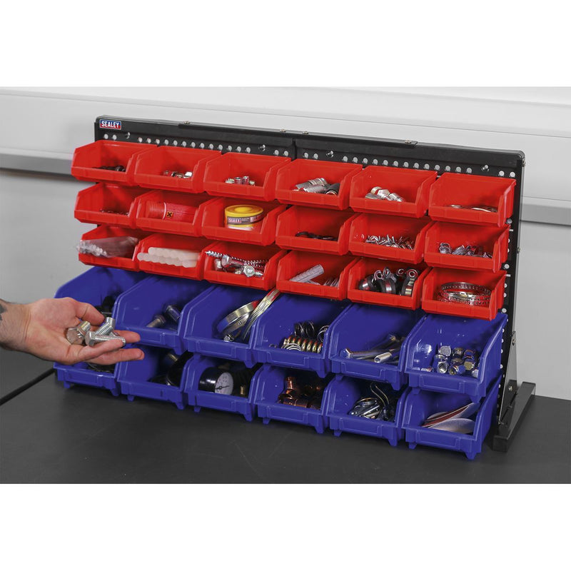 Sealey Bin Storage System Bench Mounting 30 Bins TPS1218 Sealey - Dynamic Drive