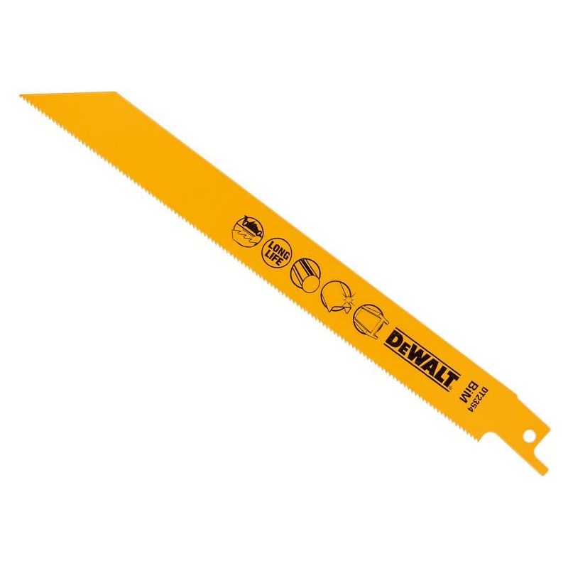 Dewalt Power Tools Bi-Metal Reciprocating Blade for Metal 203mm x 18 TPI (Pack 5) DeWALT Power Tools - Dynamic Drive
