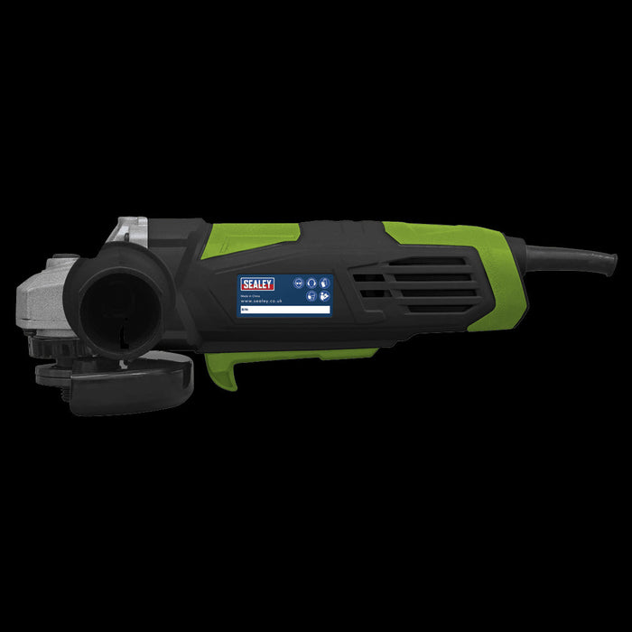 Sealey SG115E Angle Grinder 115mm 750W 230V Green Heavy Duty Sealey - Dynamic Drive