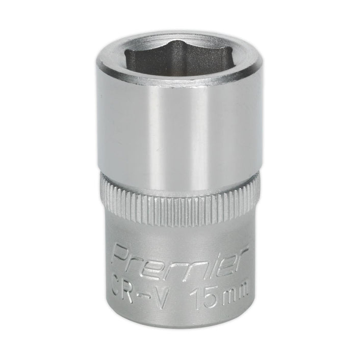 Sealey WallDrive Socket 15mm 1/2"Sq Drive S1215 Sealey - Dynamic Drive