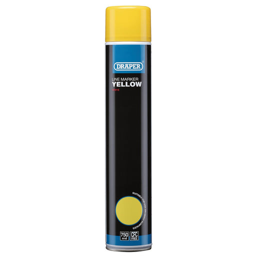 Draper Line Marker Spray Paint, 750ml, Yellow 41916 Draper - Dynamic Drive