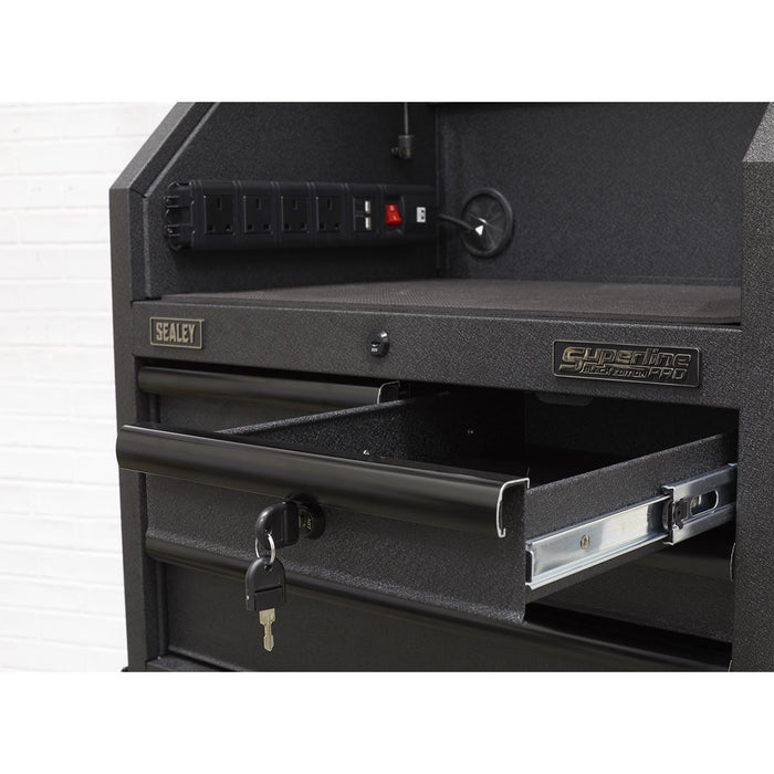 Sealey Topchest 4 Drawer 660mm with Soft Close Drawers & Power Strip AP2704BE Sealey - Dynamic Drive
