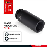 Teng Tools 1/2" Deep Impact Socket ANSI Metric 19mm Teng Tools - Dynamic Drive