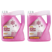 2x 5L MANNOL RED Coolant Antifreeze G12+ Ready Mixed Long Life German Hi Spec Mannol  - Dynamic Drive