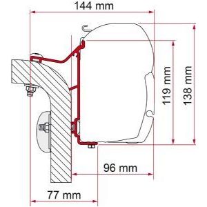 Fiamma F45 Adapter Kit Hymer Van/B2 450Cm 98655-246 Fiamma - Dynamic Drive