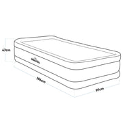 Dellonda Raised Air Bed with Removable Electric Pump & Storage Bag - Single Dellonda - Dynamic Drive