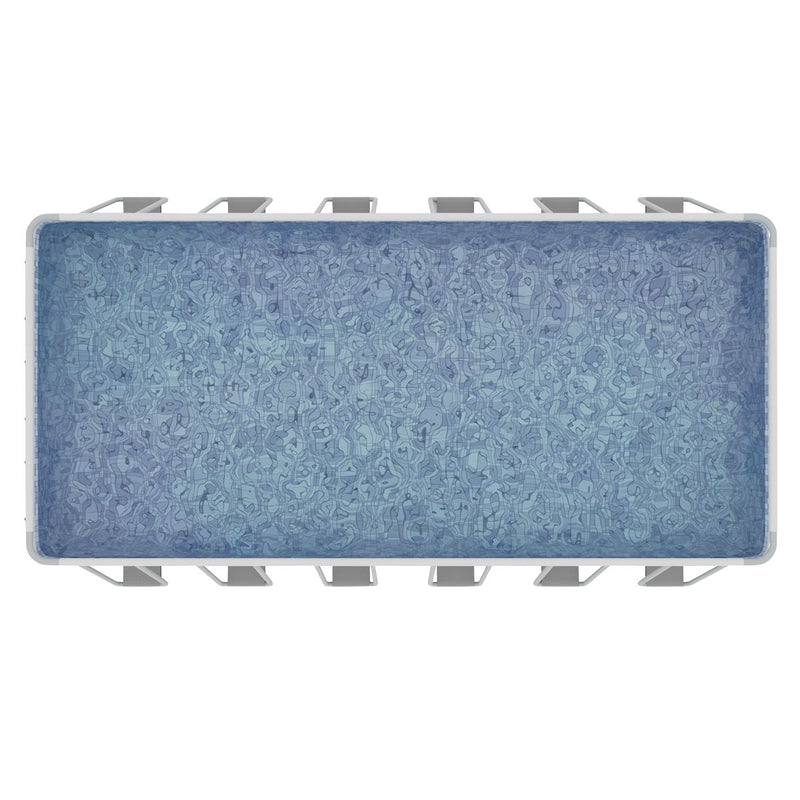 Dellonda Steel Frame Rectangular Swimming Pool - Step Ladder & Filter Pump 25ft Dellonda - Dynamic Drive