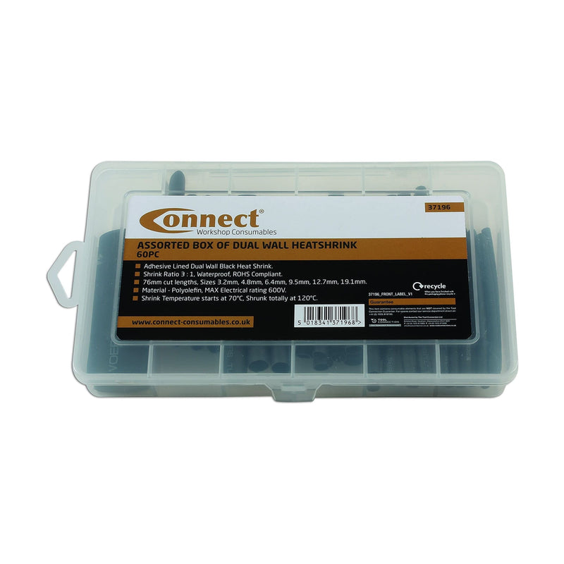 Connect Assorted Box of Dual Wall Heat Shrink 60pc 37196 Tool Connection - Dynamic Drive