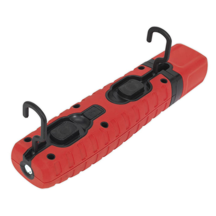 Sealey LED360R Cordless 360° 3W LED Rechargeable Inspection Lamp Red Li-ion Sealey  - Dynamic Drive