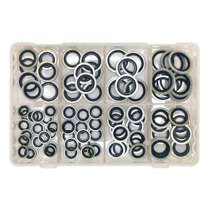 Sealey Bonded Seal (Dowty Seal) Assortment 88pc AB010DS Sealey - Dynamic Drive