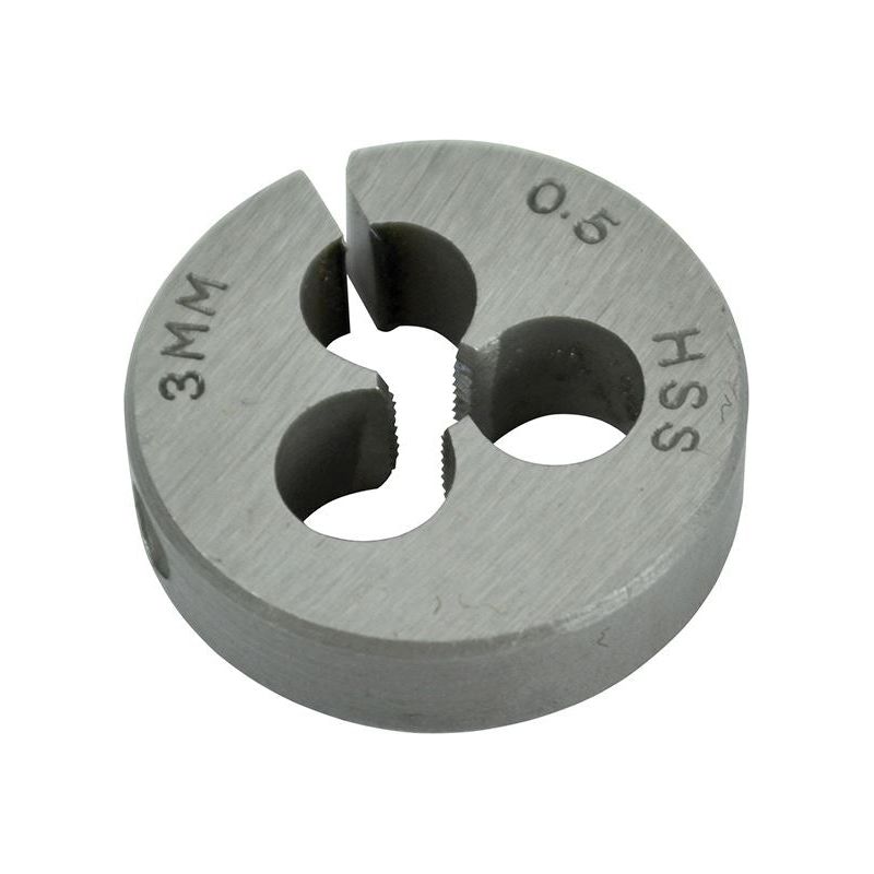 Faithfull HSS Straight Flute Split Die M3 x 0.5, 13/16in OD Faithfull - Dynamic Drive