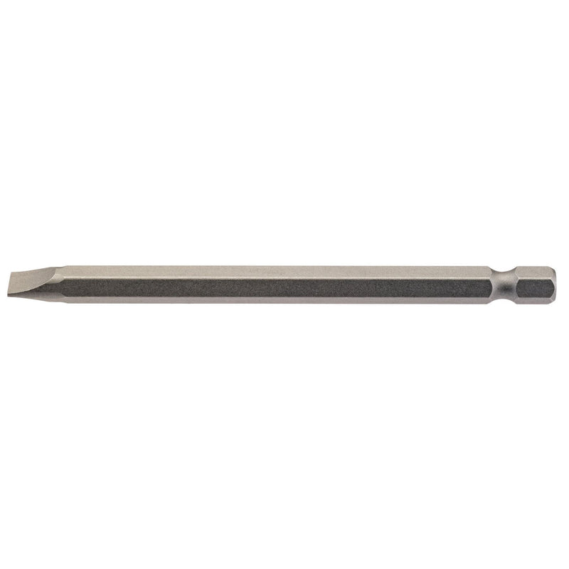 Draper Plain Slot Insert Bit, 6.5mm, 1/4" Hex, 100mm Long (Pack of 1) 64351 Draper - Dynamic Drive