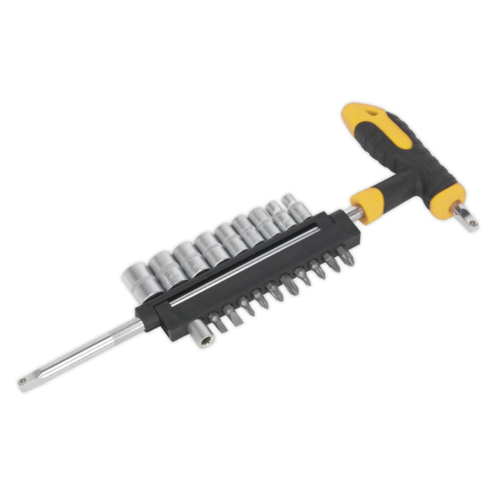 Siegen 21pc 1/4" Drive T-Handle 5-13mm Socket & Screwdriver Bit Set Siegen - Dynamic Drive