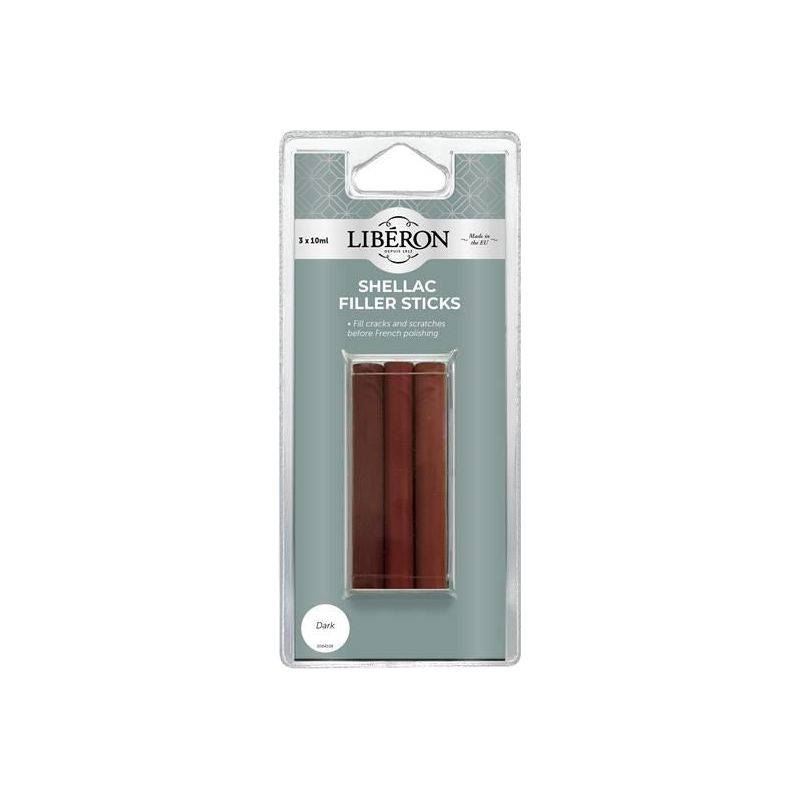 Liberon Shellac Filler Sticks Dark (3 Pack) Liberon - Dynamic Drive