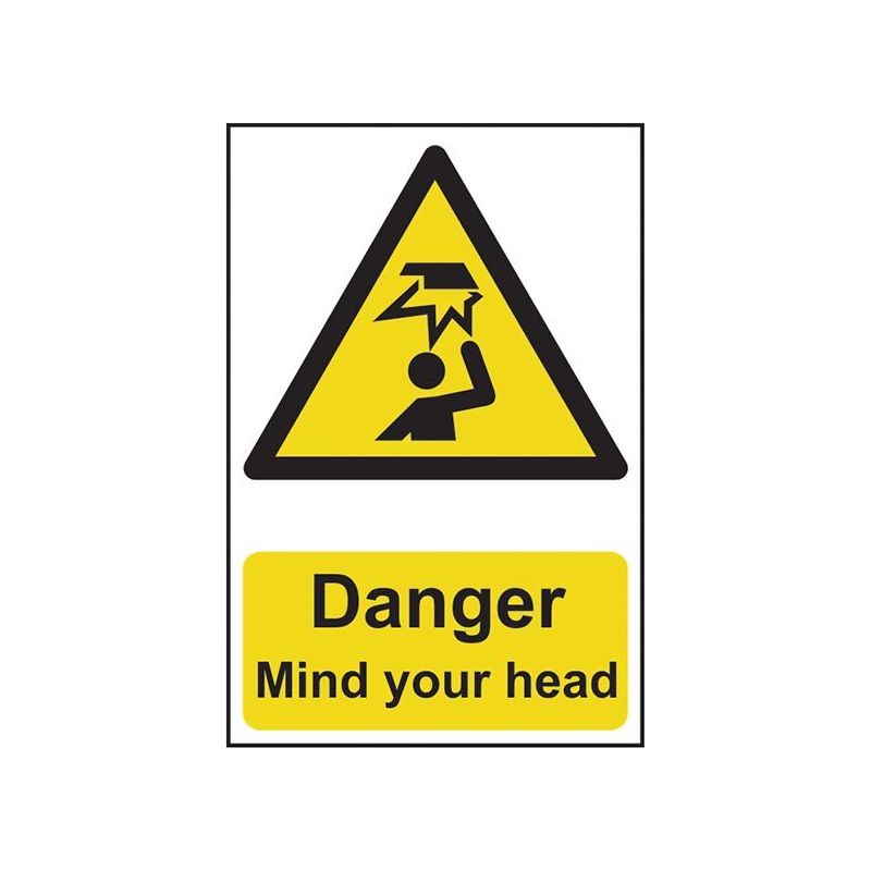 Scan Danger Mind Your Head - PVC Sign 200 x 300mm Scan - Dynamic Drive