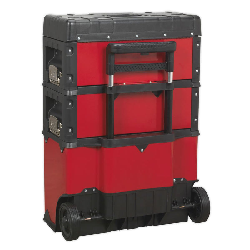 Sealey Mobile Steel/Composite Toolbox 3 Compartment AP548 Sealey - Dynamic Drive